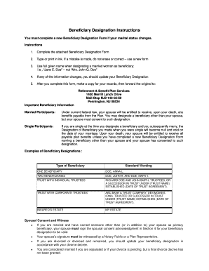 Beneficiary Designation Form