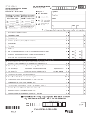 Louisiana Corporation Income Tax Return