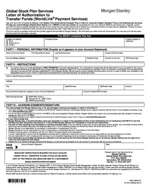 Letter of Authorization to Transfer Funds