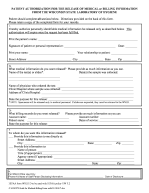 Patient Authorization for Medical Information Release