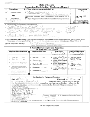 Campaign Contribution Disclosure Report