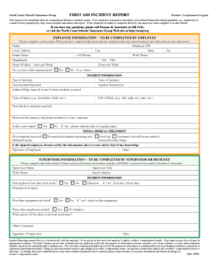 Employee Injury Incident Report