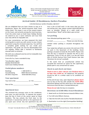 H Residences Arrival Guide