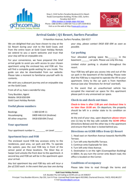 Q1 Resort Arrival Guide