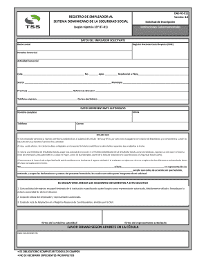Registro de Empleador al Sistema Dominicano de la Seguridad Social