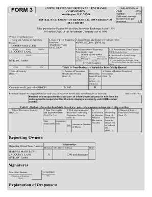 Form 3 Initial Statement of Beneficial Ownership