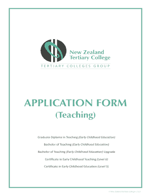 New Zealand Tertiary College Application Form