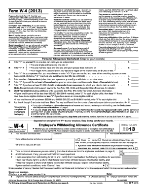 Form W-4 Employee's Withholding Allowance Certificate
