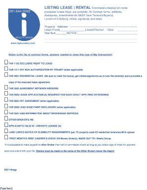 Texas Residential Lease Agreement