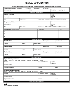 Fillable Online tartanleasing RENTAL APPLICATION - Tartan Leasing Fax ...