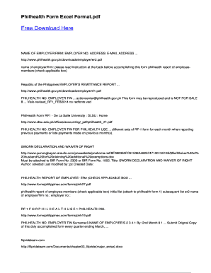 PhilHealth Employer's Remittance Report