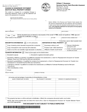 California Change in Ownership Statement