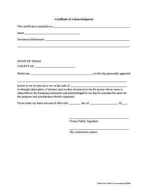 Certificate of Acknowledgment