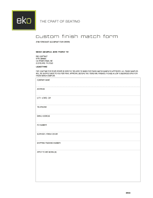 Finish Match Form