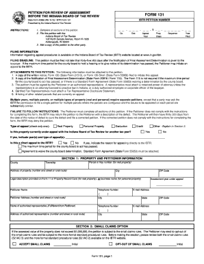 Indiana Petition for Review of Assessment