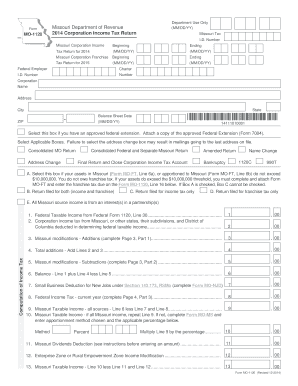 Missouri Corporation Income Tax Return