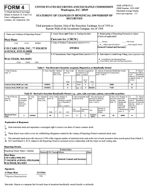 SEC Form 4 Statement of Changes in Beneficial Ownership