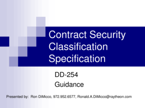 Contract Security Classification Specification - jsac-dfw