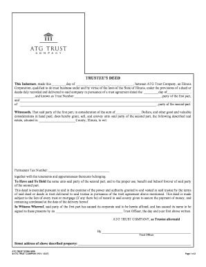 Trustee's Deed Form