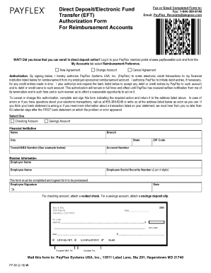 PayFlex Direct Deposit Authorization Form