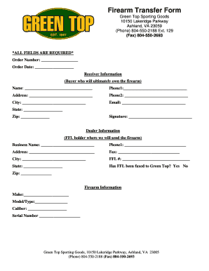 Firearm Transfer Form