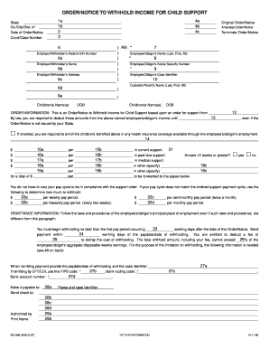 Order/Notice to Withhold Income for Child Support