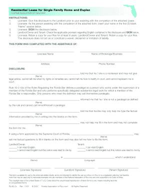 Florida Residential Lease Agreement