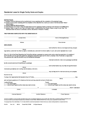 Florida Residential Lease Agreement