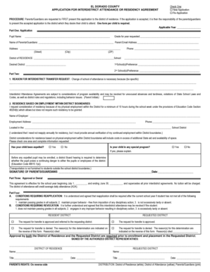 California Interdistrict Attendance Application