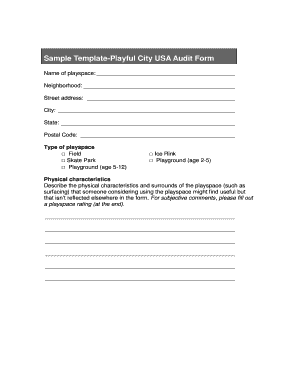 Playful City USA Audit Form