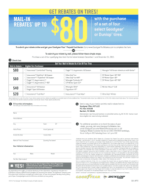 Goodyear Tire Rebate Form