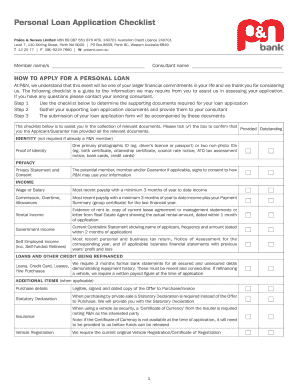 Personal Loan Application Form