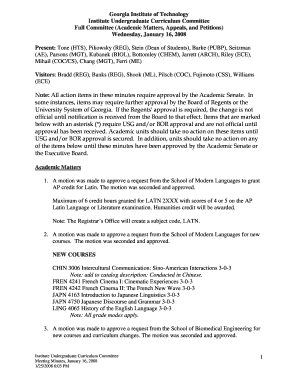 Georgia Institute of Technology Full Committee Academic