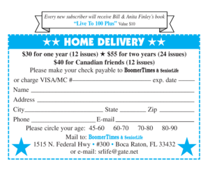 BoomerTimes & SeniorLife Subscription Form