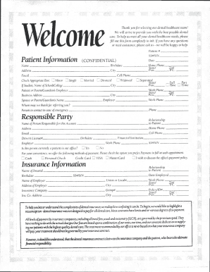 Patient Health History Form