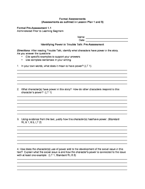 Formal Assessment for Identifying Power in Trouble Talk