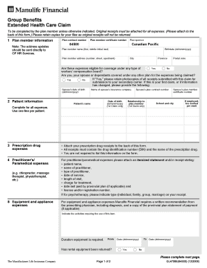 Extended Health Care Claim Form