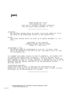 Form 990PF Instructions