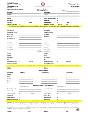 Mortgage Loan Application Form