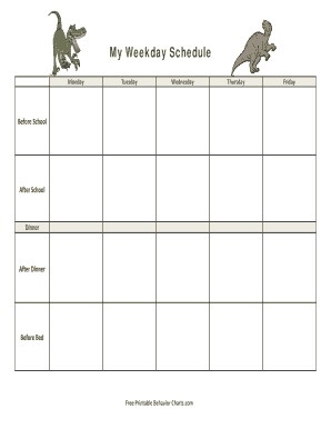 Weekday Schedule Template