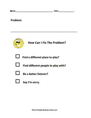 Behavior Problem Resolution Form