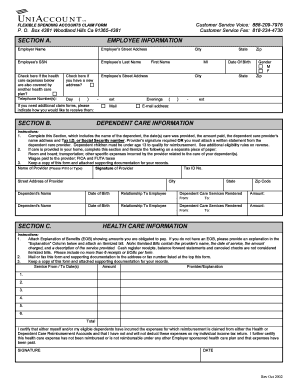 Flexible Spending Accounts Claim Form