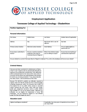 Employment Application