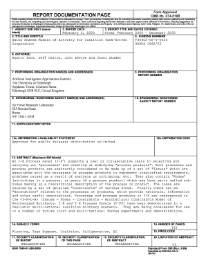 Report Documentation Page