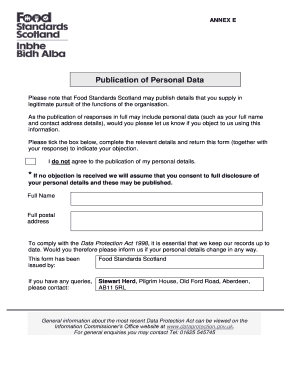 Data Protection Form