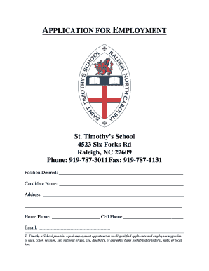 Employment Application Form