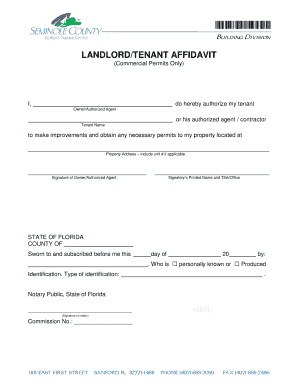 Landlord Tenant Affidavit