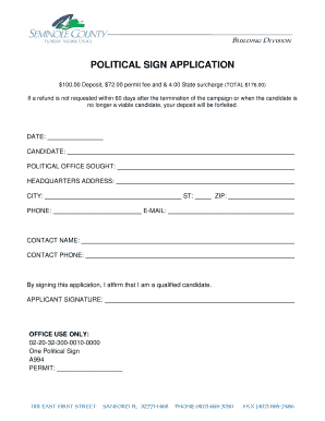 Political Sign Application