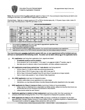 Massachusetts Firearms License Application