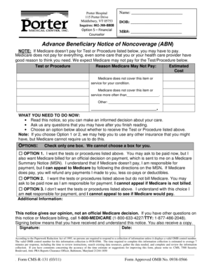 Advance Beneficiary Notice of Noncoverage